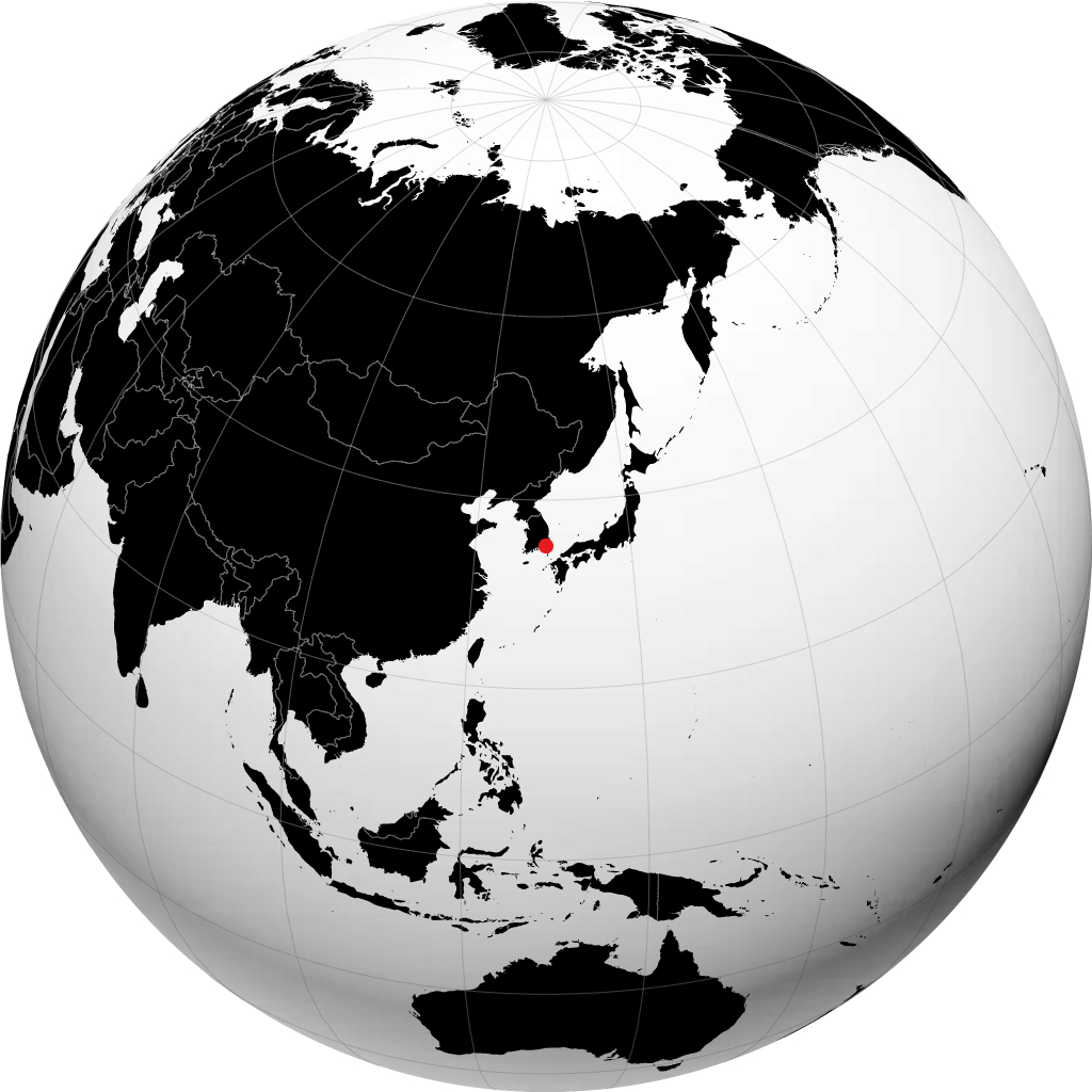 지구본에서 부산