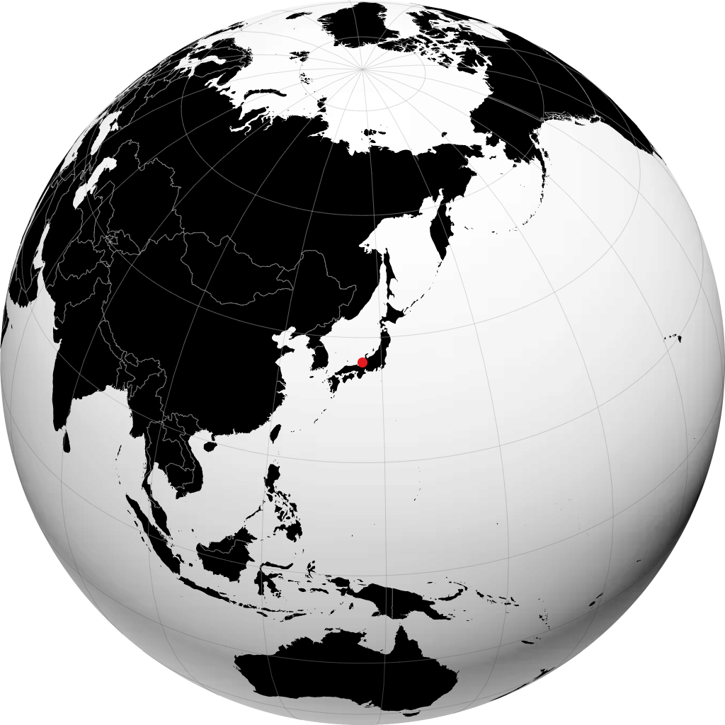 지구본에서 후쿠이시