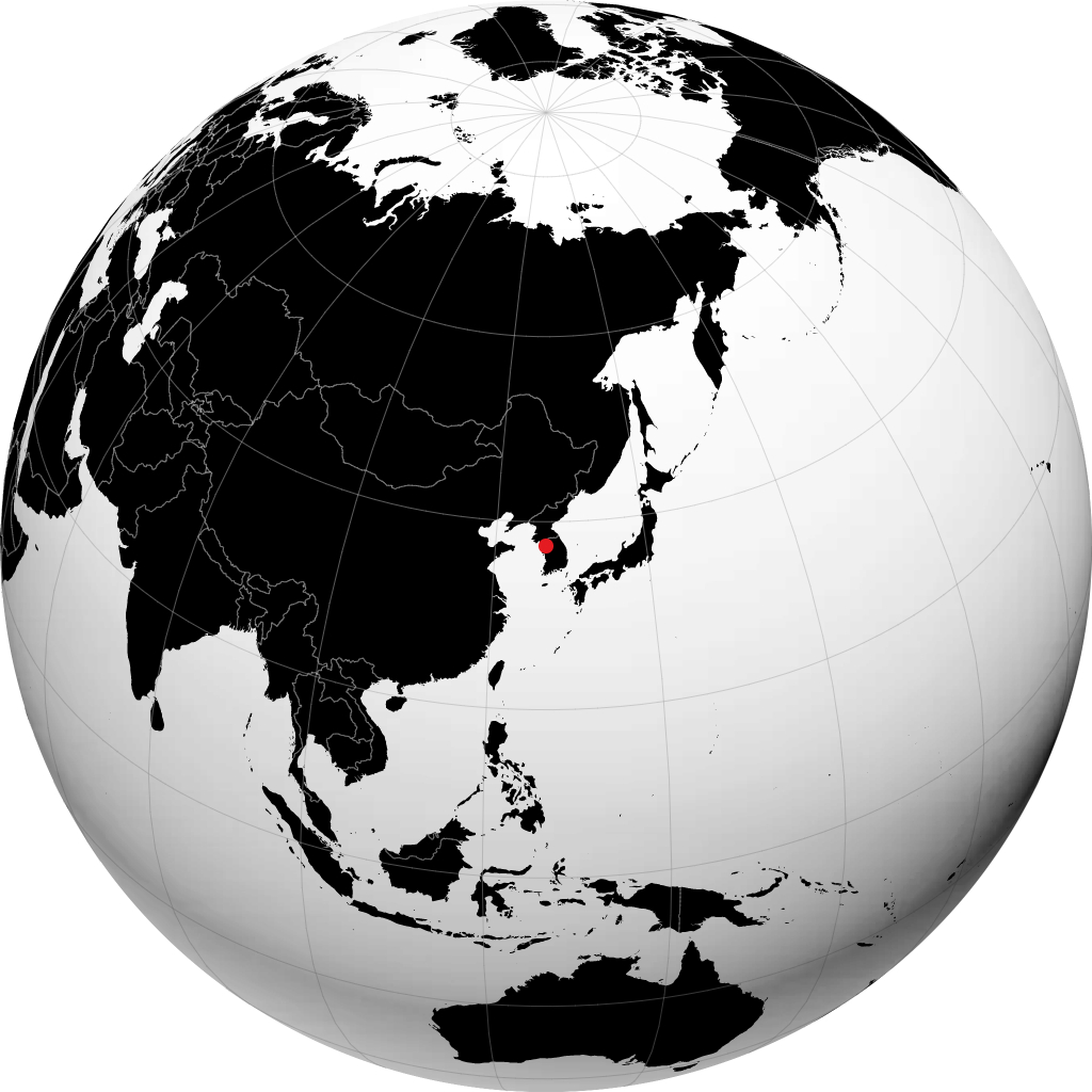 지구본에서 인천