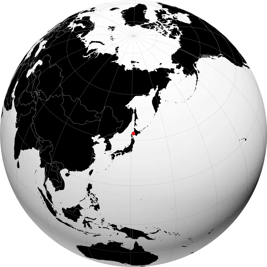 지구본에서 삿포로