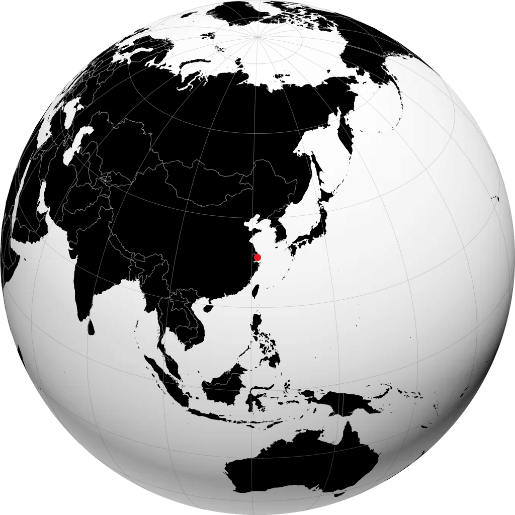 지구본에서 상하이