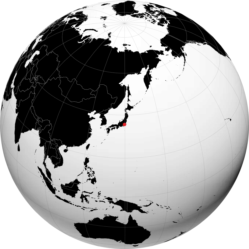 지구본에서 도쿄